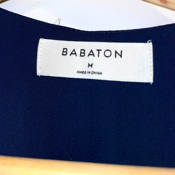 Aritzia Babaton Wallace Wrap Dress in Navy Blue - Picture 3 of 5